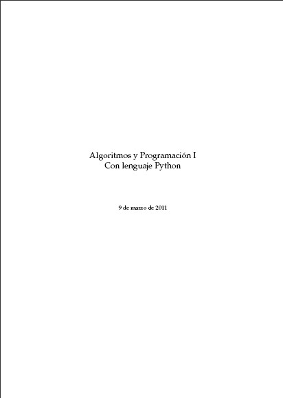 Algoritmos y Programación I con lenguaje Python