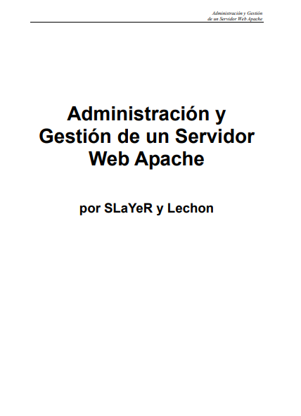 Administración y Gestión de un Servidor Web Apache