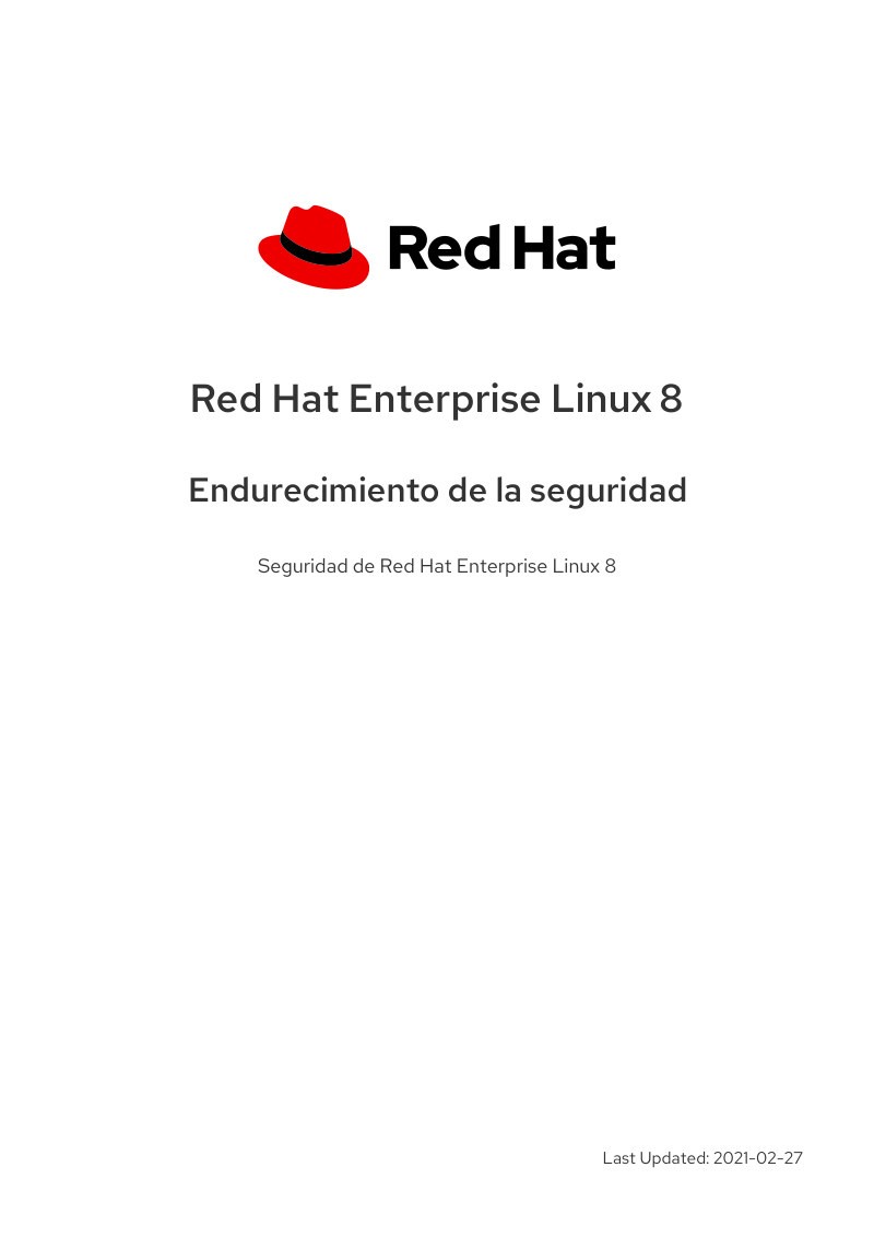 RED HAT ENTERPRISE LINUX 8 - ENDURECIMIENTO DE LA SEGURIDAD
